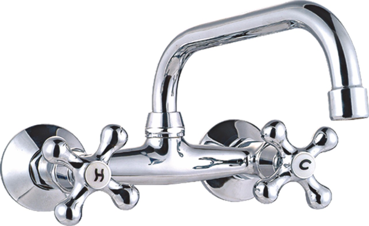 Modern Hand-held Wall-mounted Chrome-plated Kitchen Faucet Manufacturer Direct Sale